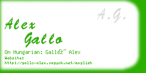 alex gallo business card